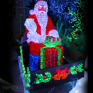 Babbo natale a grandezza naturale in metallo con decorazione a LED più venduta - Product Image 1
