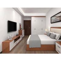Ensembles de meubles d'hôtel professionnels, cadre de lit double en chêne massif, design moderne écologique, hôtels 3-5 étoiles, appartements, complexes hôteliers 4