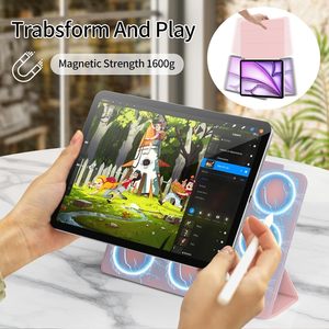 2024/2025 iPad không khí 11 10.9 da bảo vệ trường hợp với chống sốc chống bụi chức năng ánh sáng mỏng ba lần Bìa - Product Image 2