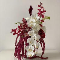 Fleurs artificielles couleur bordeaux pour mariages et fêtes |   Fleurs artificielles chinoises