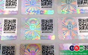 Professional anti-counterfeiting holographic waterproof self-adhesive stickers, durable, custom-shaped barcode <b>labels</b> - Product Image 4