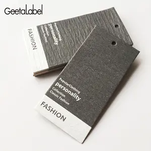 Tùy Chỉnh 600G Ưa Thích Giấy Treo Tag Tại Chỗ Màu Sắc In Ấn Logo Đu Giá Nhãn Hiệu Riêng Tag Cho Quần Áo - Product Image 1