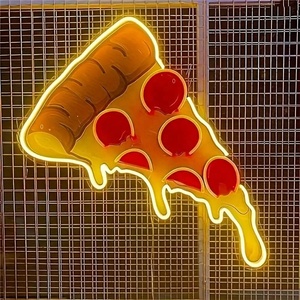 Letrero de neón LED personalizado diseño de logotipo de negocio de tienda pizzería letrero iluminado LED para decoración de pared de tienda - Product Image 3