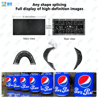 Écran LED flexible cylindrique P2 pour affichage publicitaire à 360 degrés dans les magasins de détail pour la promotion des boissons