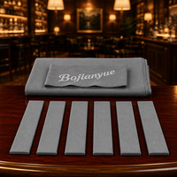 Tissu de remplacement pour table de billard gris moyen, 6 bandes de coussin prédécoupées en forme carrée