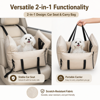 Sac de transport de luxe en cuir PU écologique pour chat, portable, imperméable, siège de voiture, lit surélevé, siège de sécurité