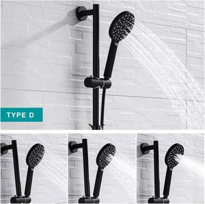 Pommeau de douche à main avec interrupteur rotatif à trois fonctions et accessoires de tuyau de douche, articles sanitaires - Product Image 4