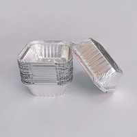 Plat à déjeuner jetable à emporter Plats de buffet Récipient en feuille d'étain avec couvercle Plateau de cuisson en feuille d'aluminium