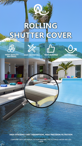 Cubierta motorizada de aluminio con lamas enrollables para piscina, impermeable, con aislamiento térmico y de seguridad para piscinas de villas, spas y jacuzzis. - Product Image 4