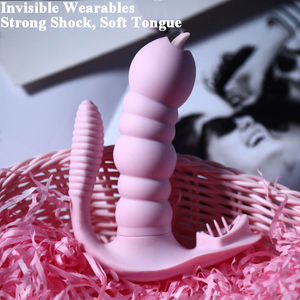 Vibratore Indossabile 3 in 1 con Plug Anale, Stimolatore Clitorideo in Silicone per Donne - Product Image 4