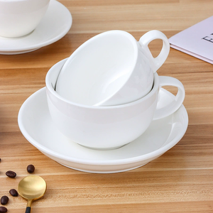 Taza de café con platillo ondulado, juego de tazas de té de cerámica, <span class=keywords><strong>vajilla</strong></span> de cerámica minimalista adecuada para bodas y hoteles - Product Image 5