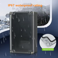 Boîtier de commande extérieur étanche IP67 en ABS avec couvercle transparent noir pour jonction électronique