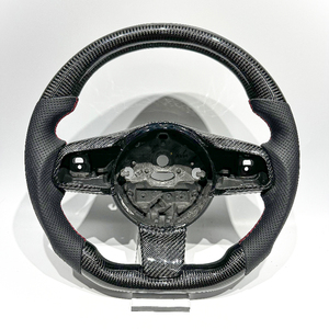 พวงมาลัยสปอร์ตหุ้มด้วยหนังคาร์บอนไฟเบอร์สีดำแบบกำหนดเองเหมาะสำหรับ Jaguar <span class=keywords><strong>XF</strong></span>-Type F-Pace E XE - Product Image 2