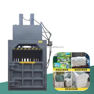 Mesin baler plastik 20 ton horizontal otomatis mesin pembungkus kertas limbah mesin penekan pengambil botol hewan peliharaan