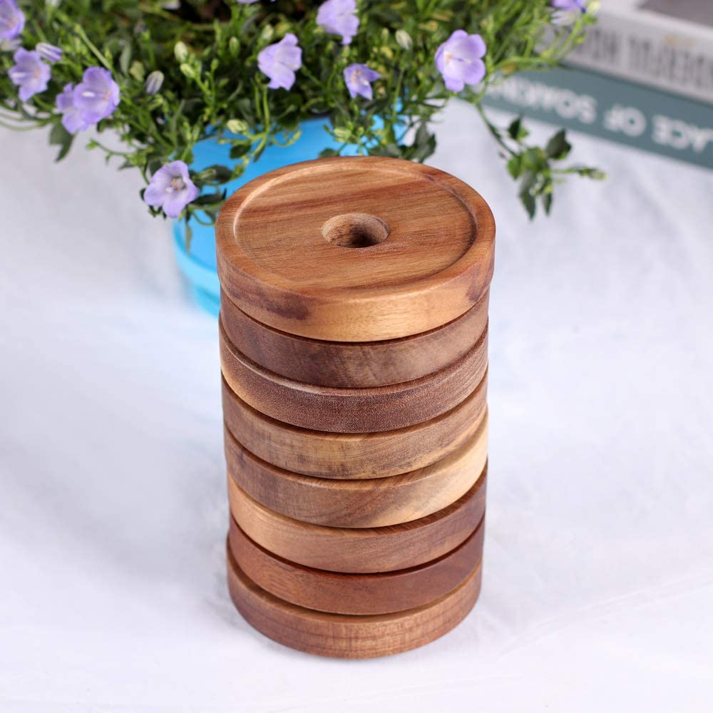 Stackable Kitchen Canisters Set of 8,High Borosilicate Glass Cylinder Airtight Food Storage Glass Jars