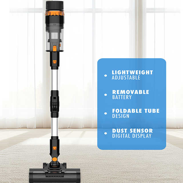 Portable Dry Cordless Cyclone Vacuum Cleaner 530W 16kPa Strong Suction Power Handheld Bagless Brushless Motor