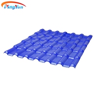 Tuile de toiture en plastique ignifuge durable, style espagnol contemporain, en PVC anticorrosion, fabriquée à la machine, largeur 1050, modèle maison