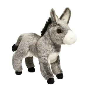 เหมือนจริงPlush Donkeyของเล่นตุ๊กตาตุ๊กตาสัตว์ของเล่น