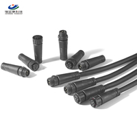 Câble d'extension M12 3 broches mâle-femelle blindé, surmoulé, étanche IP67 pour capteurs et câblage d'automatisation