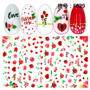 Pegatinas para <span class=keywords><strong>Uñas</strong></span> Serie F F629-F633, Pegatinas 3D para Arte de <span class=keywords><strong>Uñas</strong></span>, <span class=keywords><strong>Amor</strong></span> y San Valentín, Accesorios Autoadhesivos para <span class=keywords><strong>Uñas</strong></span> - Product Image 2