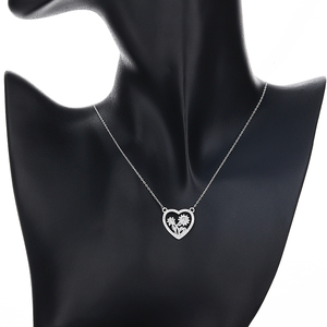 Splendida Collana in <span class=keywords><strong>Argento</strong></span> con Zirconi AAA a Forma di Cuore, Gioielli di Moda per Donne, Collana <span class=keywords><strong>Rosario</strong></span> in <span class=keywords><strong>Argento</strong></span> Sterling <span class=keywords><strong>925</strong></span> - Product Image 4