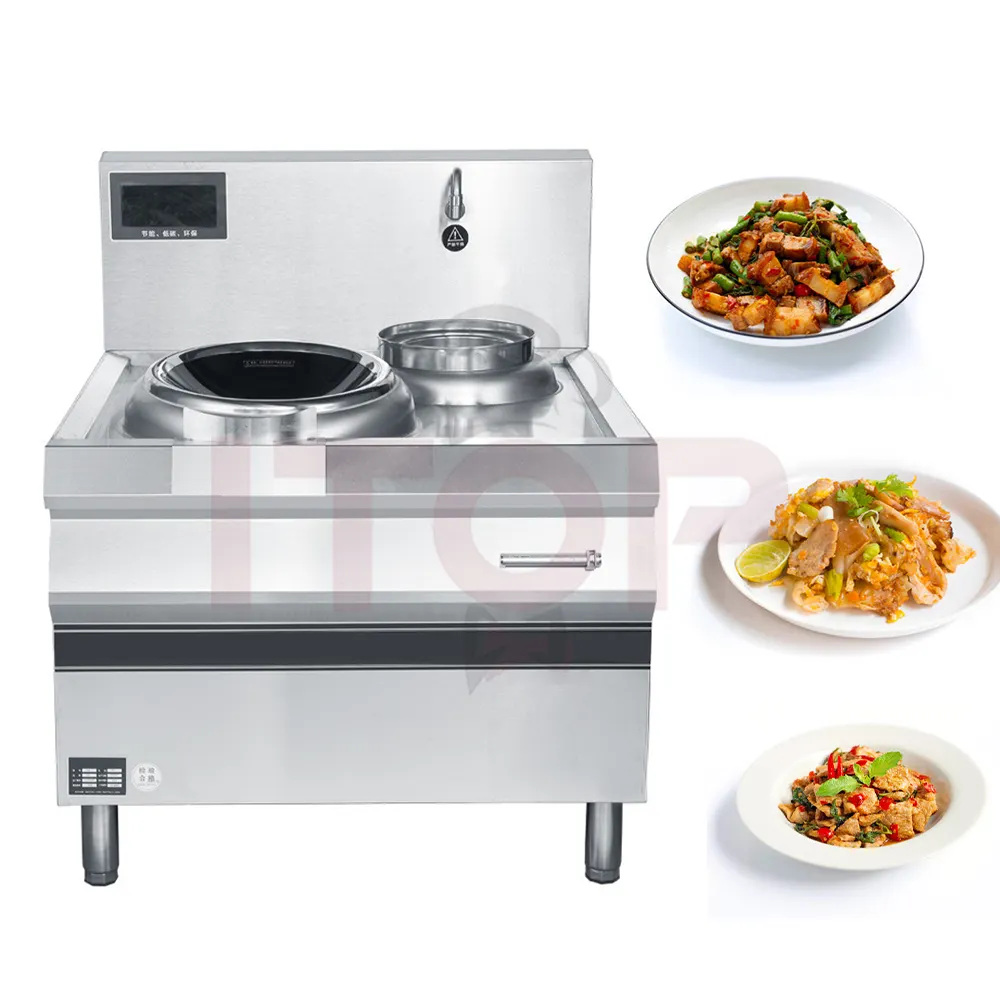 Forno eletromagnético, forno eletromagnético para fritura com temperatura única de alta qualidade, wok de aço inoxidável