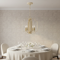 Lustre LED suspendu moderne de luxe personnalisé en or / Plafonnier certifié ETL pour salle à manger et chambre à coucher, garantie 1 an
