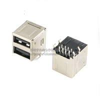 Connecteur USB YourCee AF/monocouche/bicouche, prise à 90 degrés, prise femelle à double port, couverture complète, montage sur panneau USB-A
