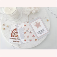 20 cartes d'affirmation positives quotidiennes pour enfants avec pochette
