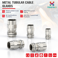 Presse-étoupe NPT basse tension Hoonsun en laiton nickelé, étanche IP68, certifié CE, tailles M12-M63, -40°C~100°C pour usage industriel