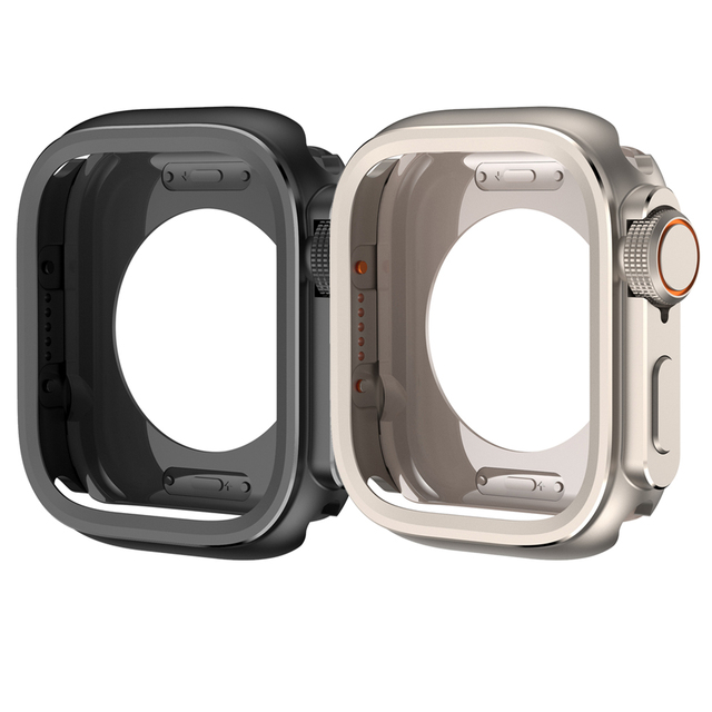 Metal Bumper Case for Apple Watch 46/45/44mm Protector Frame Cover for IWatch Series 11 10 9 6 5 Change to Ultra 2 49mm