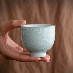 Tasse Maître Rétro en Céramique, Porcelaine à Motif Solide Nuage Auspicieux, Tasse à Thé Kung Fu, Tasse de Dégustation Individuelle, Usage Domestique - Product Image 2