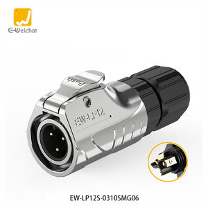 E-Weichat LP12全金属对接连接器，带2/3针螺钉接线IP68防水连接器 - Product Image 6