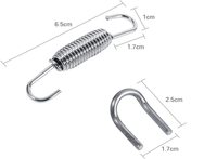 Ressort de compression en spirale à double crochet en fer, ressort d'extension à 360 degrés, universel, mobile, grande tension, surface en zinc, quincaillerie