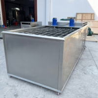 Machine de fabrication de briques de glace / blocs de glace à refroidissement par air de haute qualité, 3T/24H, 40 PCS/4H, 25 KG chacun, pour usine de glace