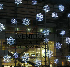 Hopping Mall decor <span class=keywords><strong>2023</strong></span> LED Luz de copo de nieve grande adornos colgantes - Product Image 6