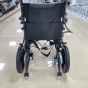 Silla de ruedas eléctrica Plegable ligera de acero al por mayor controlador inteligente batería de plomo ácido de viaje de 4 ruedas para discapacitados - Product Image 4