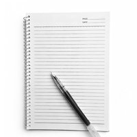 Carnet à spirale personnalisé ligné, reliure spirale, 216x153mm, couverture souple imprimée, papeterie scolaire et de bureau, vente en gros OEM