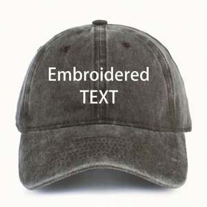 Casquette de baseball vintage délavée rouge brodée sur mesure, en coton réglable, texte blanc, pour fêtes, voyages, événements, Terry Dobby Common - Product Image 4