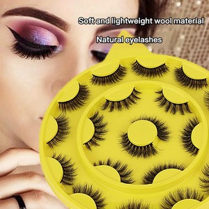 Lot de 10 paires de faux cils en vison synthétique faits à la main, style naturel, courbure DD, nouveau produit, légers, bande complète, effet œil de chat, style <span class=keywords><strong>manga</strong></span> - Product Image 2