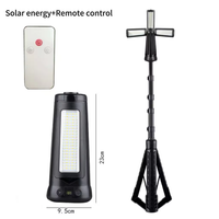 Lampe de camping à trois pages, lampe de travail rechargeable avec trépied pliable, lumière d'urgence extérieure adaptée à la réparation automobile