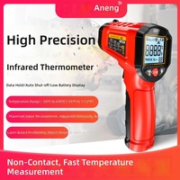 Pistola de Temperatura Infrarroja sin Contacto con Apuntador Láser Multipunto, Pantalla LCD Retroiluminada y Apagado Automático; Modelo TH202 para Uso Industrial