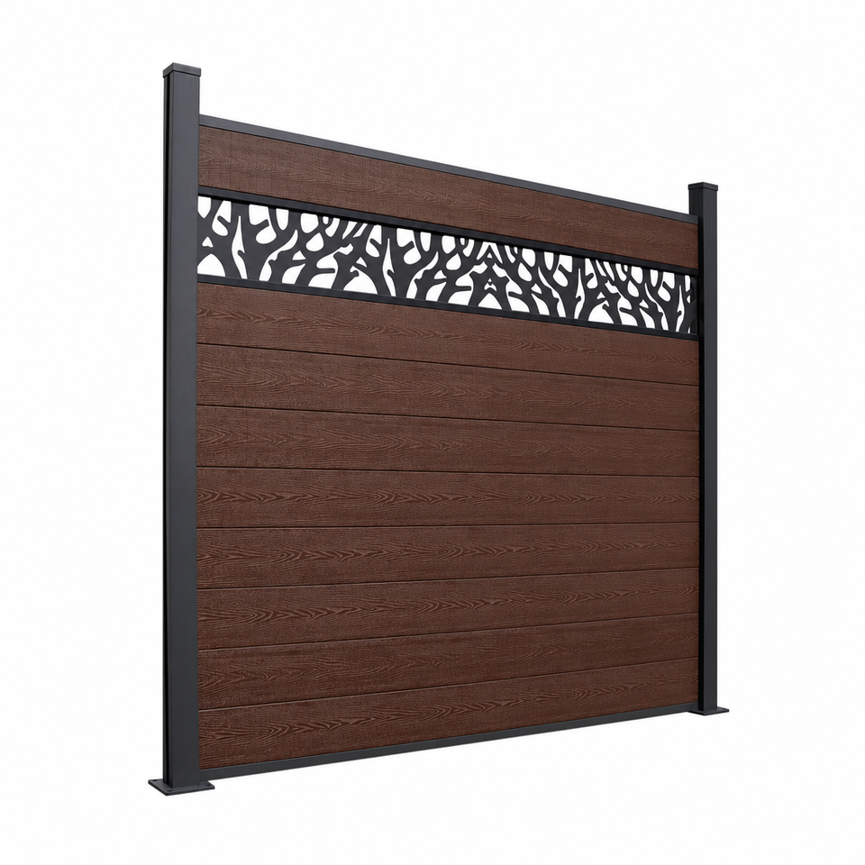 Durable UV-Resistant WPC Privacy Fencing Easy DIY Slide-in Modular Wood ...
