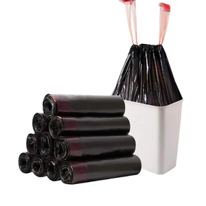 Sac poubelle XL à cordon de serrage, épais, à fermeture automatique, pour cuisine, capacité 6-10L, pour déchets alimentaires, portable, en plastique, style classique - Product Image 1