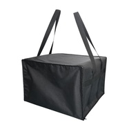 Sac de transport isotherme en tissu polyester 600D à double fermeture éclair avec poignée, motif lettres, pour pizzas et cosmétiques, idéal pour l'export.