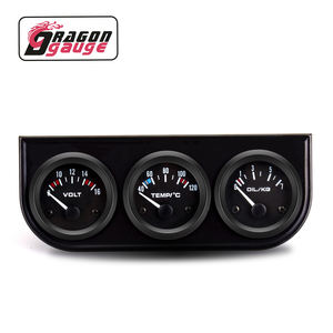 Ejderha ölçer 52mm üçlü göstergesi kiti otomatik voltmetre + su sıcaklığı + yağ basınç göstergesi kombine küme sensörleri (2010BB-V) - Product Image 1