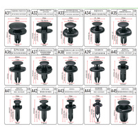 A33 Noir Pneu de secours Rivet aveugle Clips de voiture