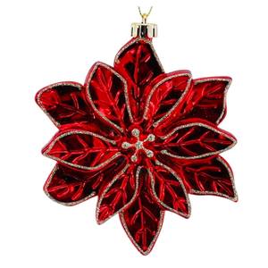 Ornements suspendus d'arbre de Noël en plastique personnalisés de haute qualité décoration festive en forme de fleur pour les fêtes bricolage ornement de Noël - Product Image 2