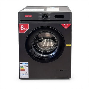 Lave-linge électrique à chargement frontal 8 kg en acier inoxydable <span class=keywords><strong>A</strong></span>++ avec moteur BLDC, pompe de lavage automatique et drainage, pose libre - Product Image 1