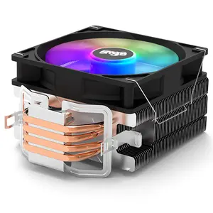 AIGO ICE400 Air Cooler Cpu Cooling Fan 6 Heat Pipes Processor Cooler For Intel 2011-V3/2011/1366/115X AMD AM4/AM3+/AM2+ Radiator